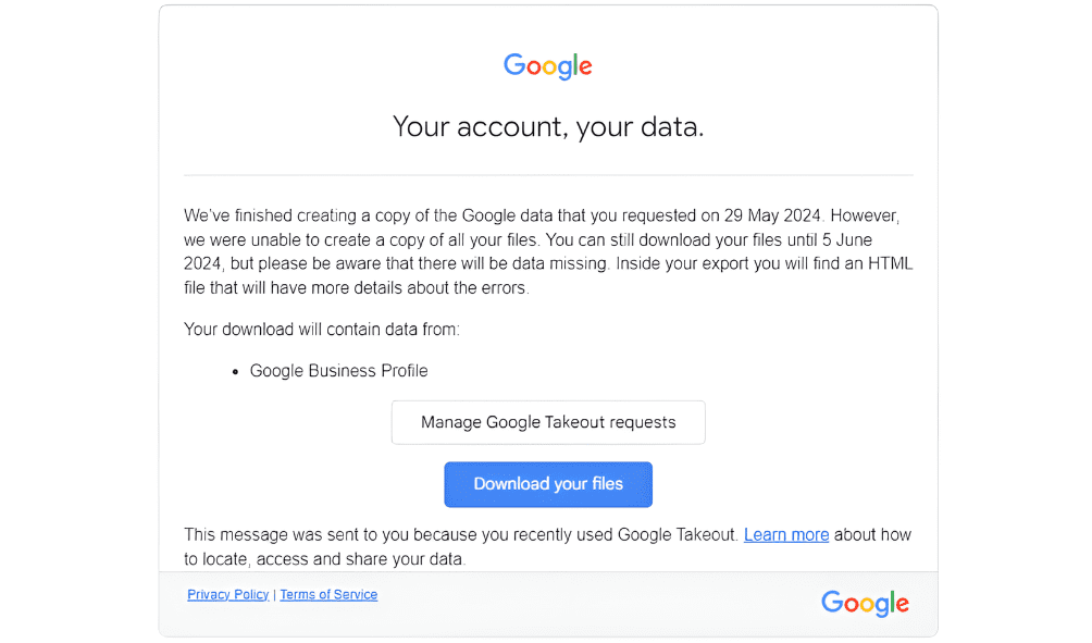 Download Your Data